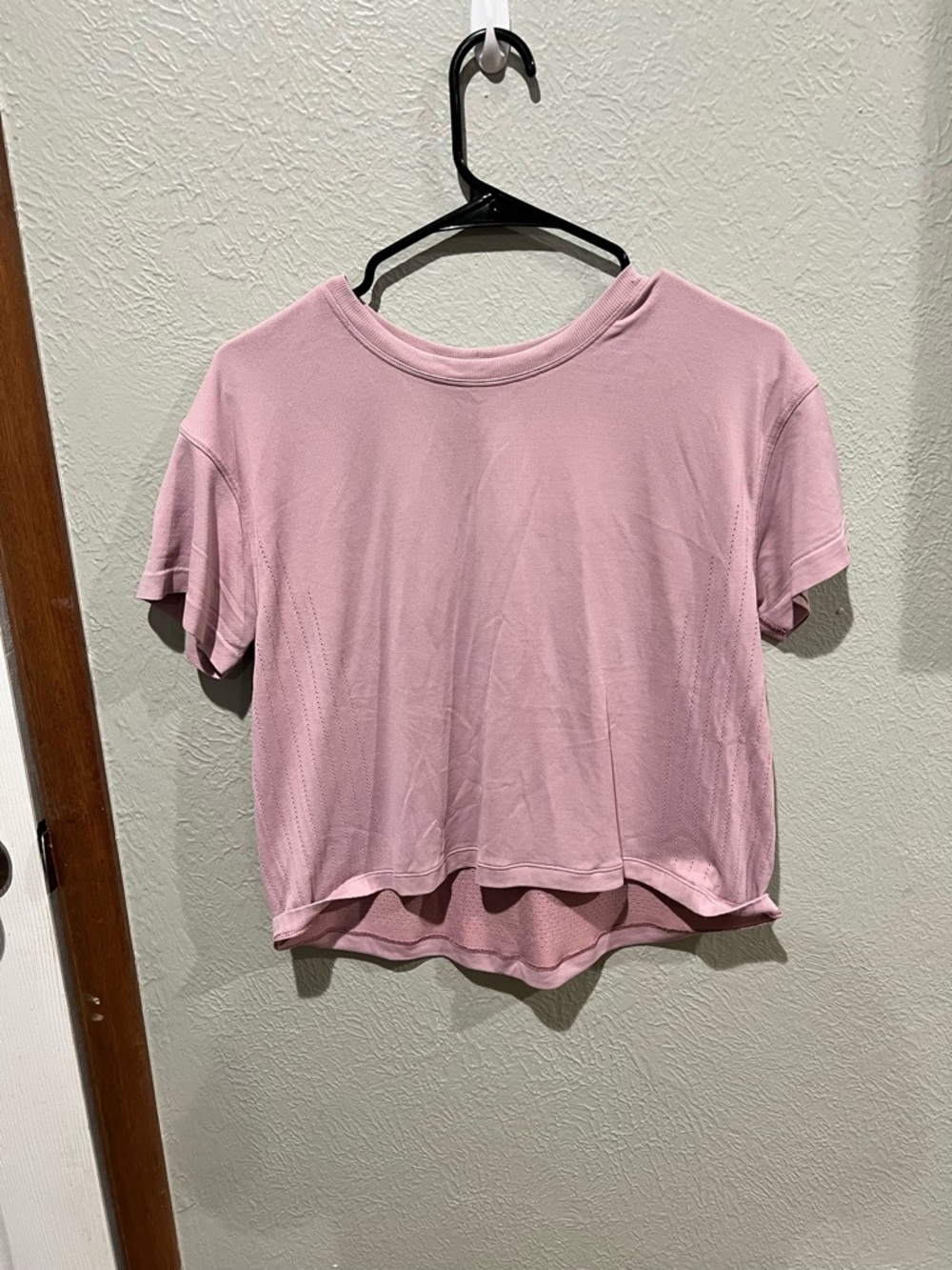 lululemon athletica Dusty Rose Short Sleeve Boxy Tee Breeze By Size 6 EUC
